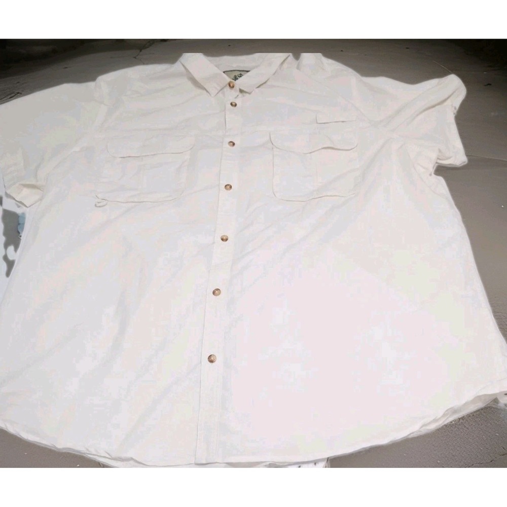 Tallwoods Mens Lightweight Vented Fishing Shirt 4XL Beige